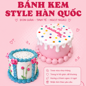 Bánh Kem Hàn Quốc Đẹp 2026 – Xu Hướng Bánh Kem Được Yêu Thích Tại KHÓM Bakery