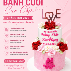 BÁNH KEM CƯỚI CAO CẤP HOT TRONG TUẦN – XU HƯỚNG ĐƯỢC CÁC CẶP ĐÔI YÊU THÍCH NĂM 2026