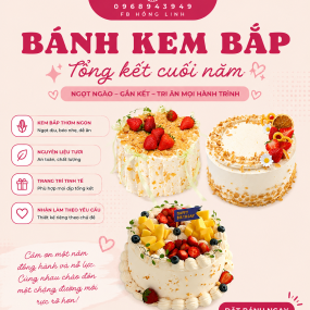 Bánh Kem Bắp Cuối Năm – Ngọt Ngào Cho Mùa Tổng Kết Đầy Ý Nghĩa