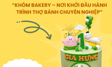 Đào Tạo Học Viên Làm Bánh Kem Chuyên Nghiệp Tại KHÓM Bakery