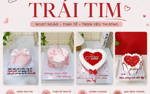 Bánh Kem Trái Tim Đẹp Tại KHÓM Bakery – Ngọt Ngào Cho Những Dịp Đặc Biệt