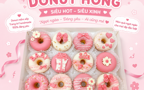 Bánh Donut Siêu Hot Tại KHÓM Bakery – Ngọt Ngào, Dễ Thương Và Cực Kỳ Hợp Trend