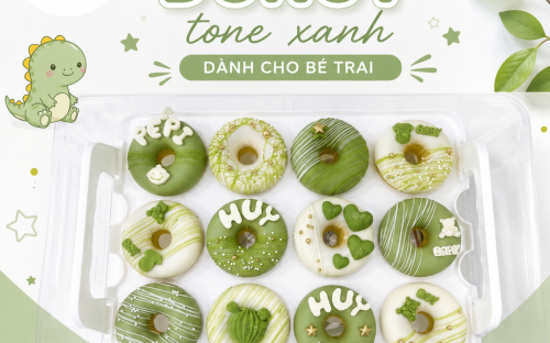 Mẫu Donut Tone Xanh Dành Cho Bé Trai Đẹp – Lựa Chọn Đáng Yêu Cho Ngày Sinh Nhật Của Bé