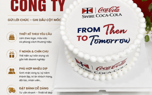 BÁNH KEM DÀNH TẶNG CÔNG TY – THIẾT KẾ THEO YÊU CẦU TẠI KHÓM BAKERY