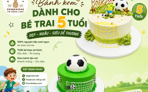 Bánh Kem Dành Cho Bé Trai 5 Tuổi Hot 2026 Tại Khóm Bakery