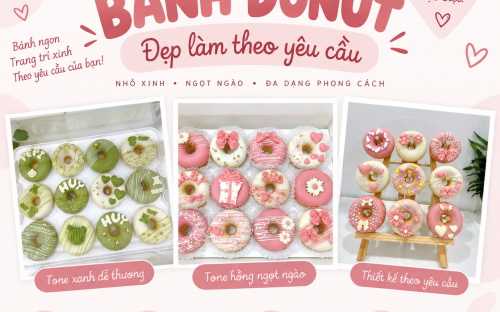 Bánh donut đẹp làm theo yêu cầu – xu hướng quà tặng nhỏ xinh được yêu thích