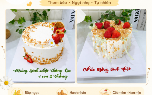 Bánh Kem Bắp Mix Hạnh Nhân – Sự Kết Hợp Thơm Ngon Được Nhiều Khách Hàng Yêu Thích