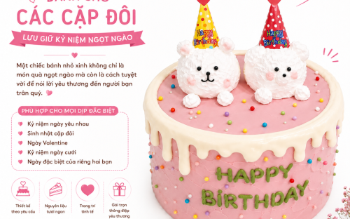 Bánh kem style Hàn Quốc dành cho các cặp đôi – Xu hướng ngọt ngào được yêu thích hiện nay