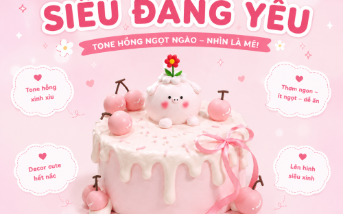 Bánh Xinh Tặng Người Yêu Tone Hồng – Xu Hướng Ngọt Ngào Được Yêu Thích Năm 2026