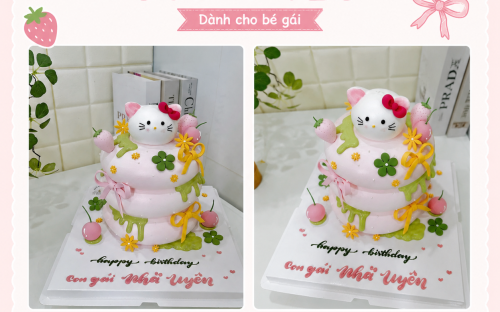 Bánh Kem Đáng Yêu Dành Cho Bé Gái – Mẫu Hello Kitty Hot Trend 2026 Được Yêu Thích Tại KHÓM Bakery