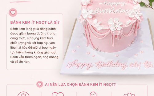 BÁNH KEM ÍT NGỌT LÀ GÌ? AI NÊN LỰA CHỌN?