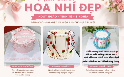 Mẫu Bánh Hoa Nhí Đẹp Hot 2026 – Nhẹ Nhàng, Tinh Tế Và Đầy Ý Nghĩa