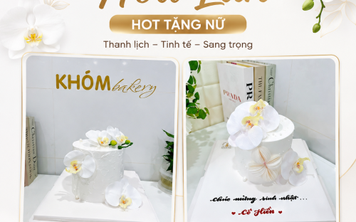 Bánh Kem Tạo Hình Hoa Lan Hot Tặng Nữ – Xu Hướng Quà Tặng Được Yêu Thích Năm 2026