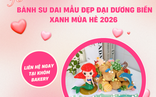 Bánh su dai mẫu đẹp mang cả đại dương biển xanh mùa hè