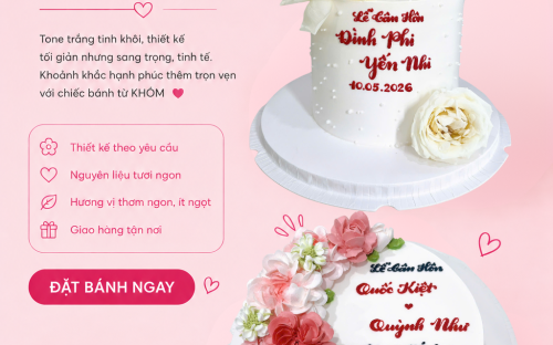 Bánh Kem Cưới Trang Trí Bắt Hoa – Xu Hướng Wedding Cake Được Yêu Thích Năm 2026