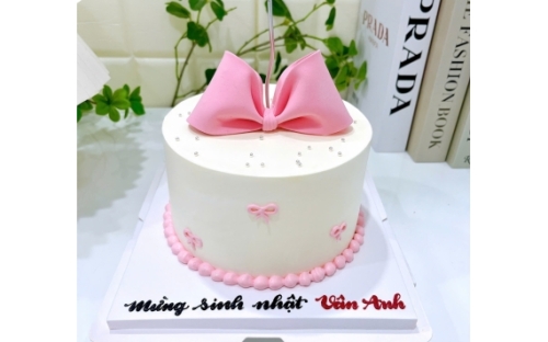 Bánh tạo hình 3D nơ xinh – hot 2026 mừng các ngày kỷ niệm tại KHÓM Bakery