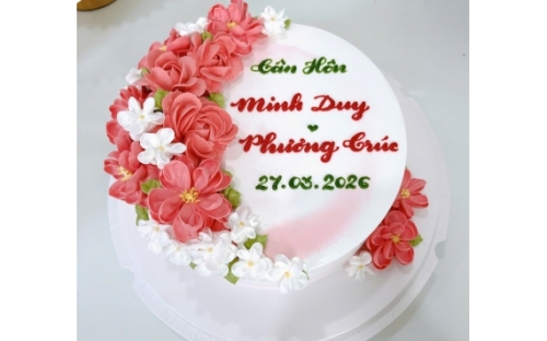 Bánh Cưới 1 Tầng Cao Cấp 2026 – Xu Hướng Tinh Tế Cho Ngày Trọng Đại