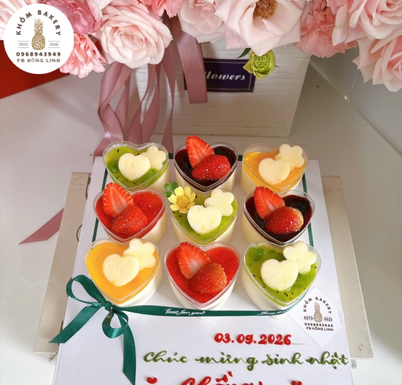 Mẫu bánh panna cotta nhiều vị tặng chồng yêu 