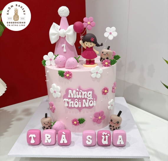 Bánh thôi nôi đẹp dành cho bé gái hot 