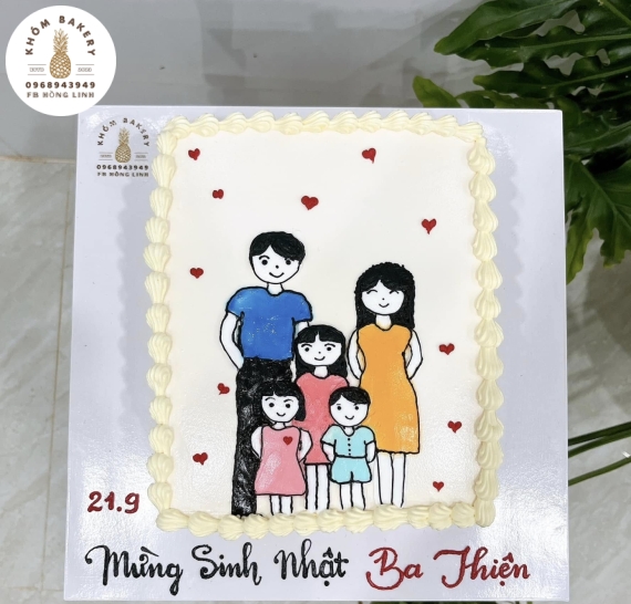 Bánh sinh nhật dành cho bố hình vuông