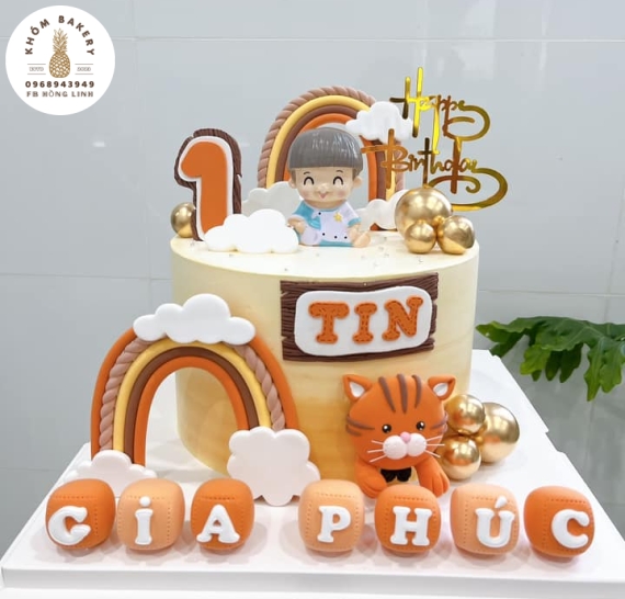 Bánh kem tạo hình bé trai siêu cute 