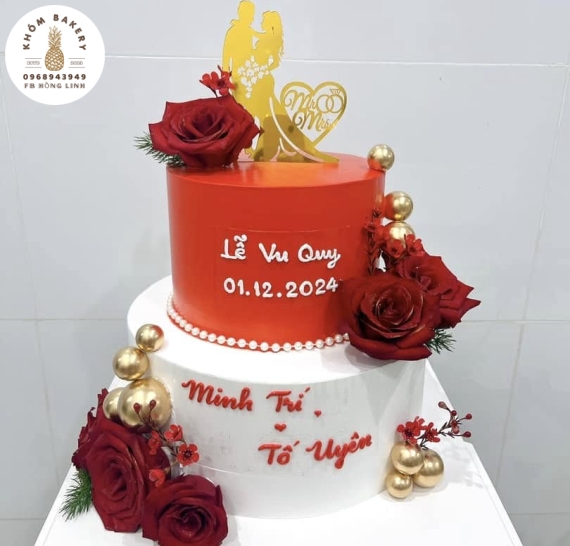 Bánh Kem Cưới Hoa Tươi - Sắc Màu Yêu Thương
