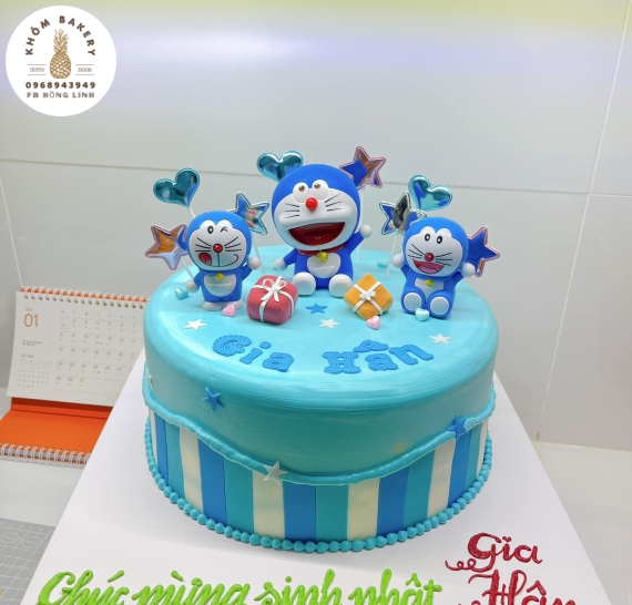 Bánh sinh nhật Đô rê mon cho trai