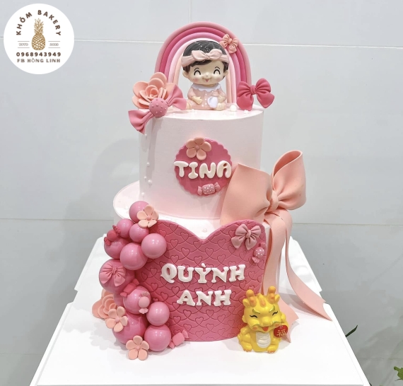 Bánh kem búp bê cho gái 