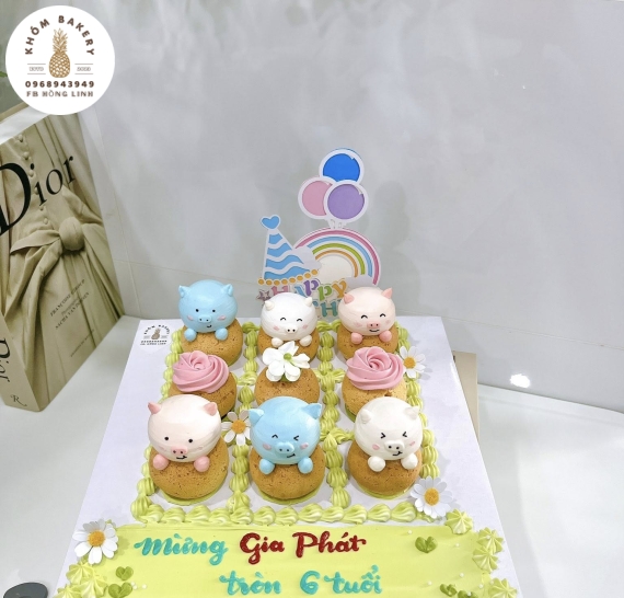 Bánh su kem Singapore sinh nhật con lên 6 tuổi 