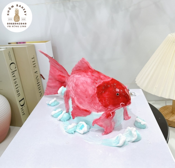 Bánh tạo hình chú cá -bánh sinh nhật,bánh thôi nôi