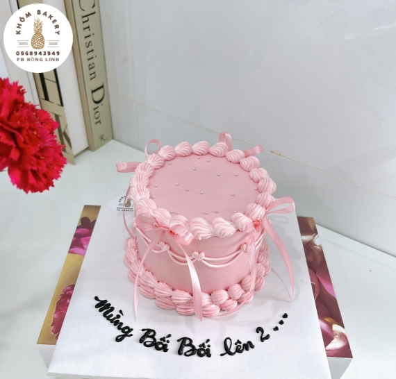 Bánh Kem Hàn Quốc tone hồng 