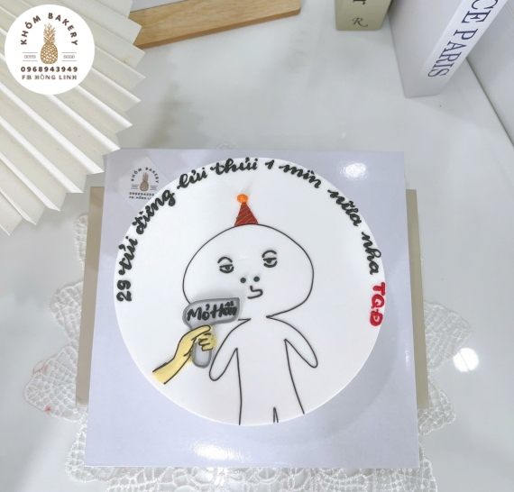 Bánh Kem Hàn Quốc vẻ hình chibi nhây bựa 