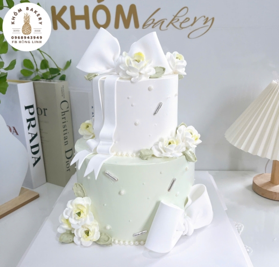 Bánh Kem Cưới làm theo yêu cầu tone màu pastel