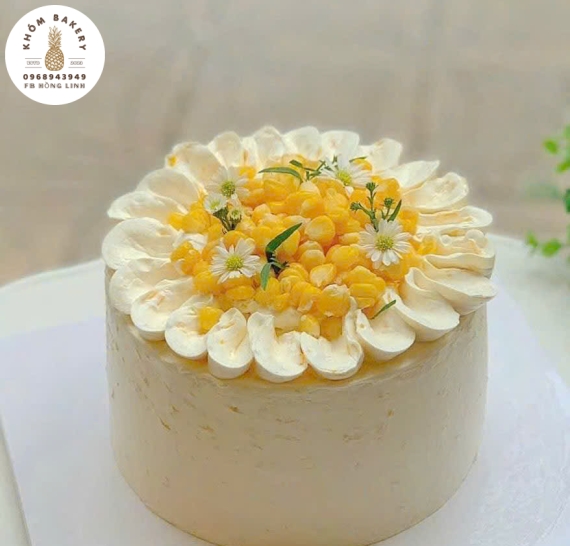 Bánh kem bắp ít ngọt tại long an