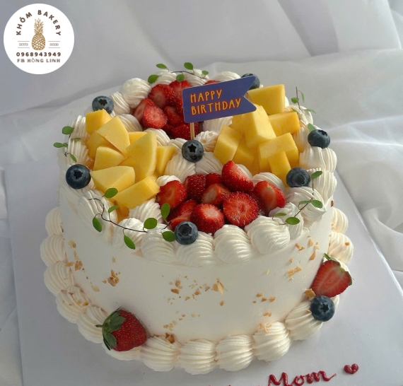 Bánh kem bắp mừng sinh nhật mẹ