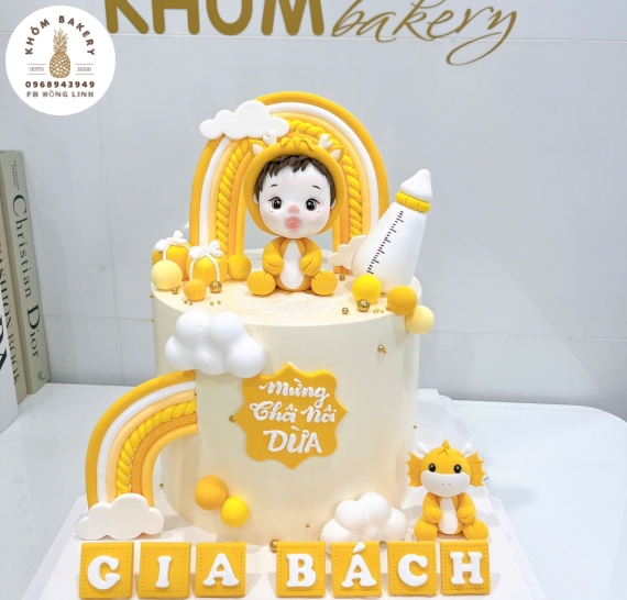 Bánh Kem đầy tháng dành cho bé trai