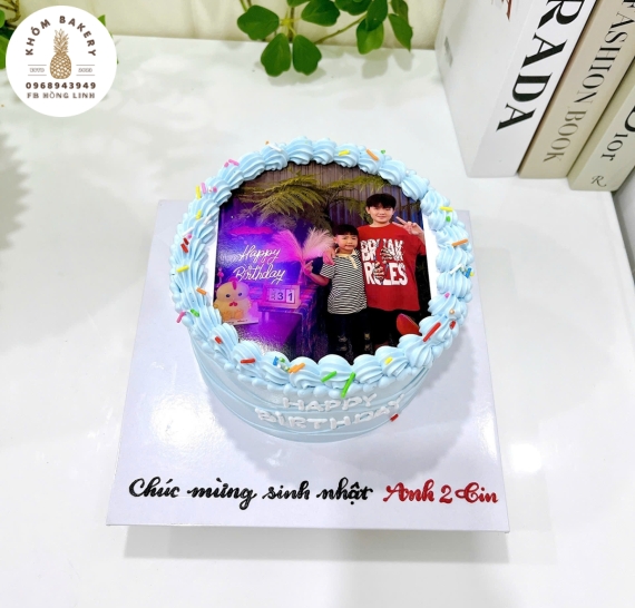 Bánh sinh nhật dành cho bé trai ,in ảnh cá nhân chúc mừng