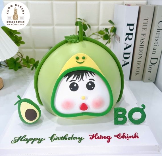 Bánh sinh nhật dành cho bé trai yêu thích quả bơ