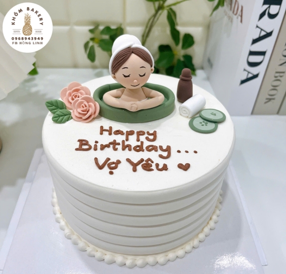 Bánh kem dành cho team mê spa,gội đầu dưỡng sinh