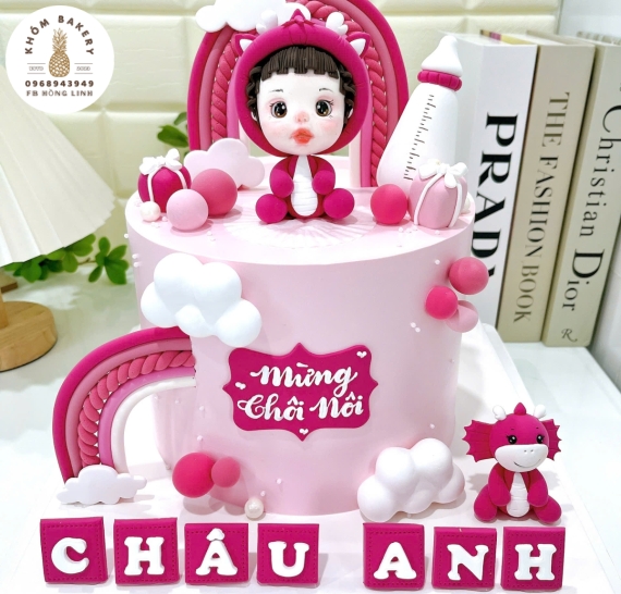 Bánh đầy tháng dành cho bé gái hot tại Long An