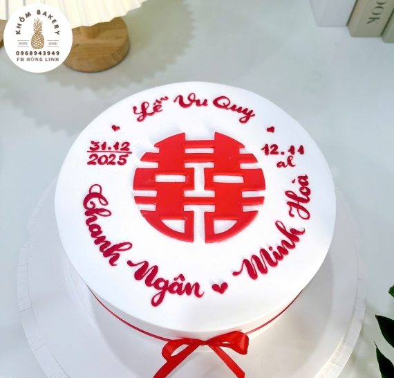 Bánh kem cưới 1 tầng ở long an