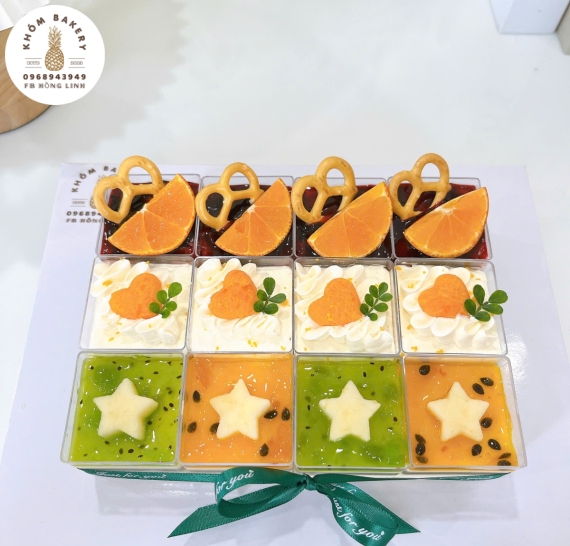 Sét bánh 9 cúp panna cotta đơn giản đầy đủ vị hot tại Long An