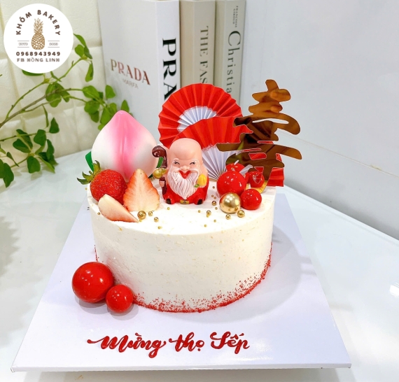 Bánh kem bắp mừng thọ sếp