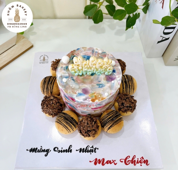 Sét bánh Su dai kết hợp mẫu bánh kem đẹp tặng nam