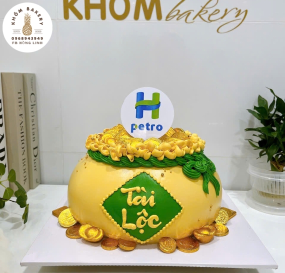 Bánh bông lan trứng muối khai trương công ty mẫu hot 