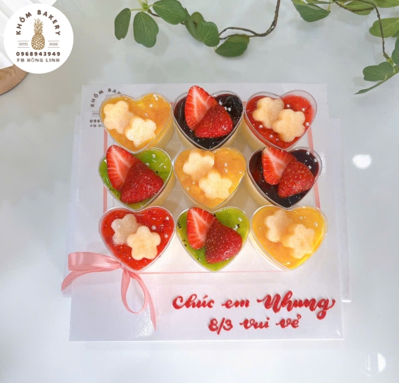 Sét bánh Pannacotta đủ vị mừng 8/3