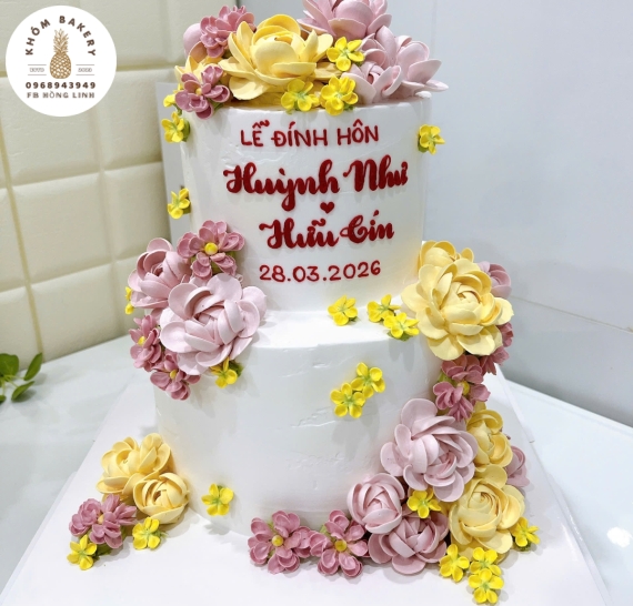 Mẫu bánh kem cưới cao cấp hot 2026 tại Long An