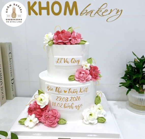 Mẫu bánh kem cưới đẹp 2026 tại Long An