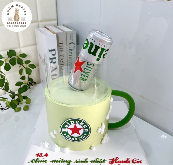 Bánh kem tặng nữ bánh kem bia chảy hot  