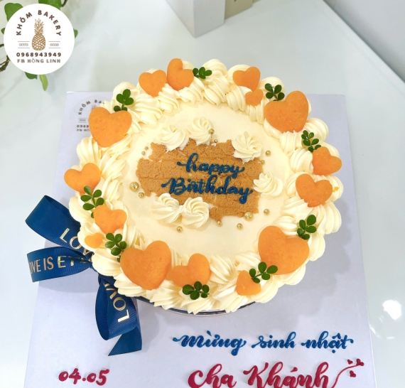 Bánh bông lan trứng muối sinh nhật tặng ba